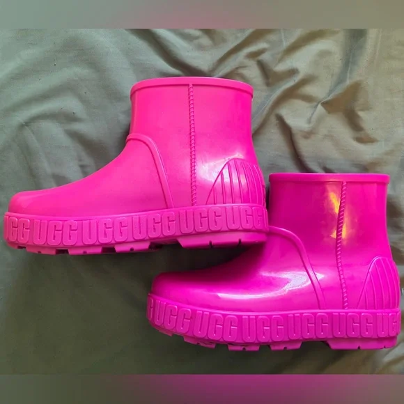 UGG Women’s Pink/Purple Drizlita Waterproof Rain Boots - Size 7! - Picture 6 of 11